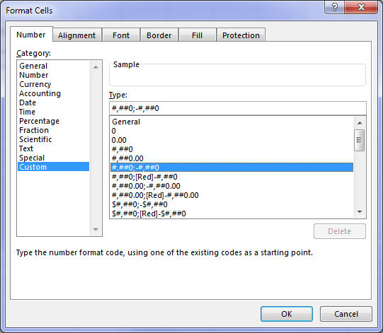 number format structure