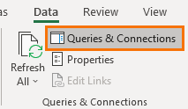 open the queries pane