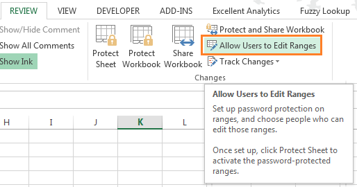 excel protect sheet from viewing