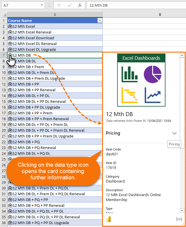 Power BI Organizational Data Types Example