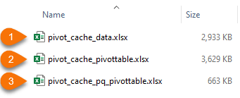 pivot cache size