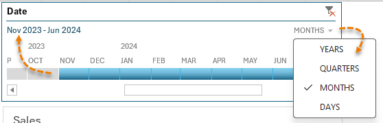 Timeline slicer default setting
