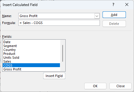 Name and configure calculated field