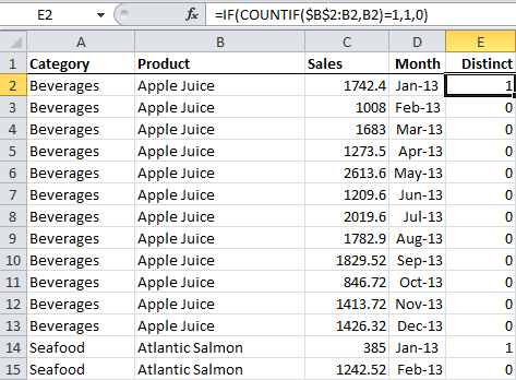 unique count excel pivot for mac