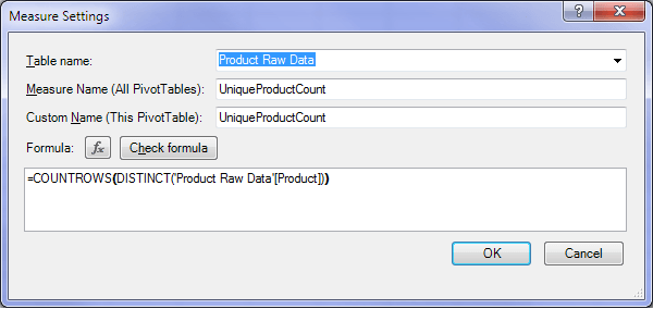 Excel PivotTable Distinct Count