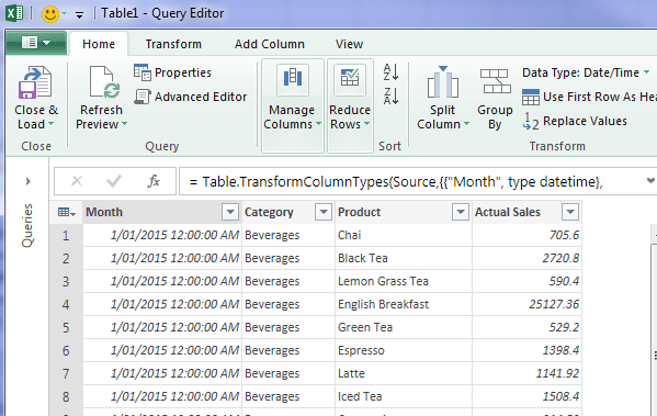 Power Query Editor