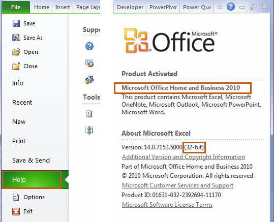 i have ms office 32bit can i install power pivot 64bit