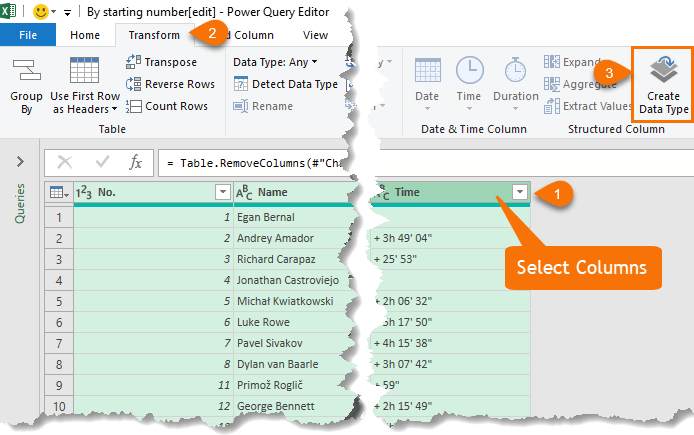 Power Query Custom Data Types