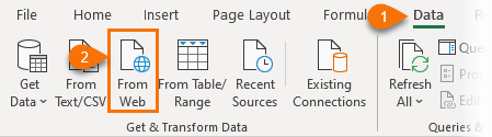 Power Query Get Data from Web