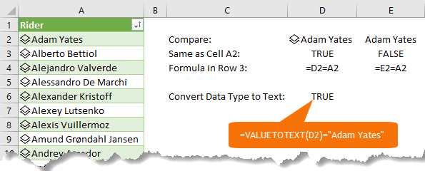 Excel VALUETOTEXT Function