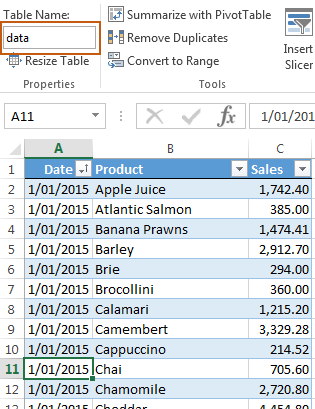 Excel Power Query VLOOKUP Data table 1