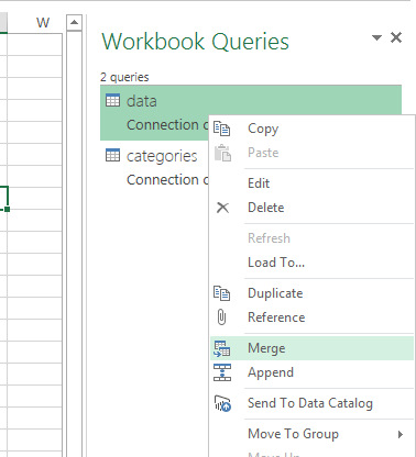 Excel Power Query VLOOKUP merge