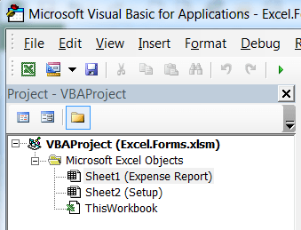 VBA Project Explorer