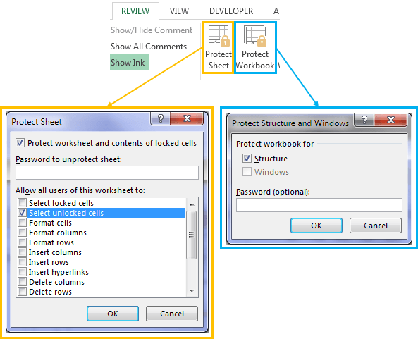 Excel Worksheet Protection