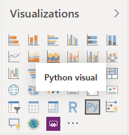 Python visual icon in Power BI