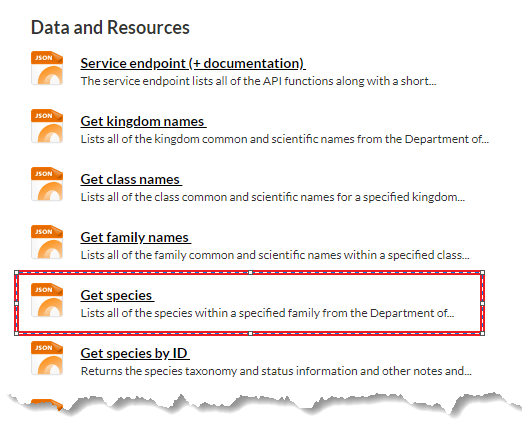 QLD Wildlife API Resources