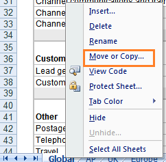 Excel move or copy worksheets