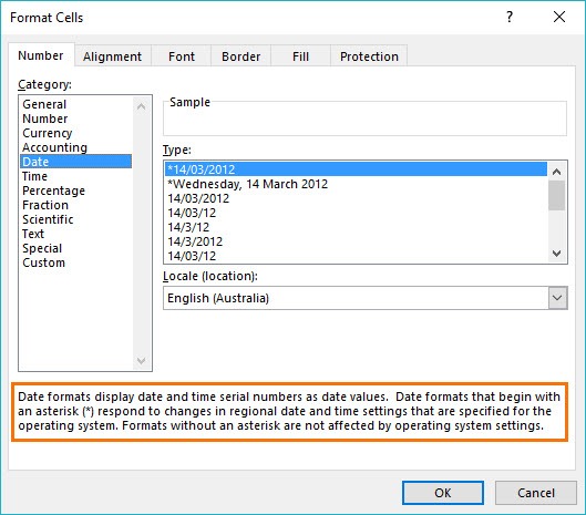 put the full date in excel for mac