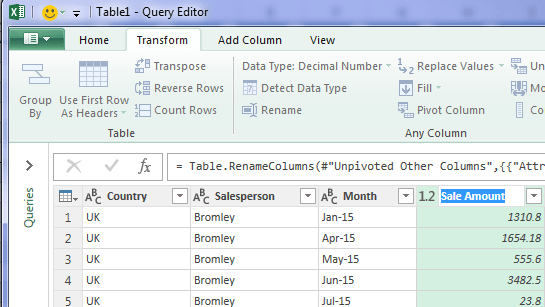 rename column headers