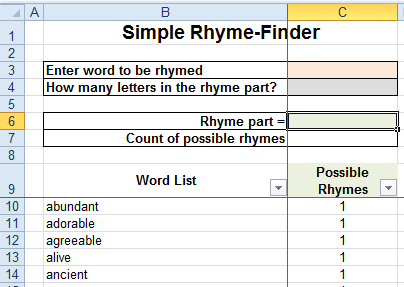 Excel SEARCH list for matching strings