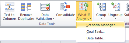 Excel Scenario Manager