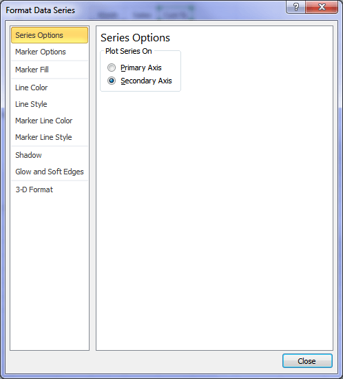 Excel Secondary Axis