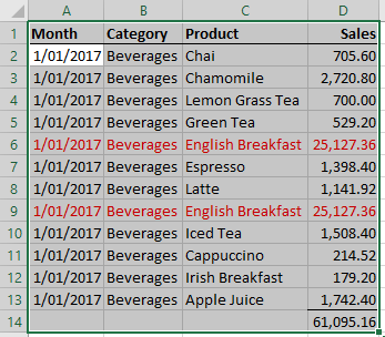 select cell ranges