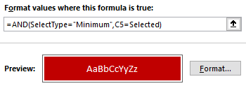 set SelectType to minimum
