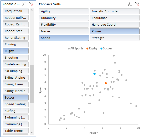 set up an Excel slicer