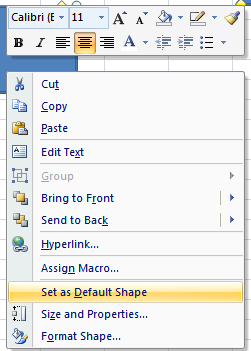 formatting a shape