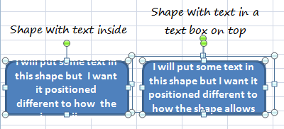 text tricks with excel shapes