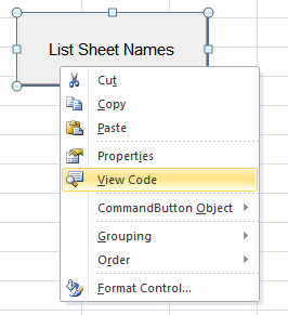 List Sheet Tab Names With Excel Vba My Online Training Hub