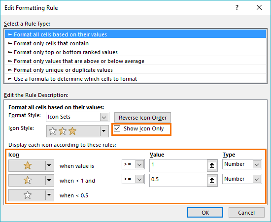 Excel Star Rating Chart