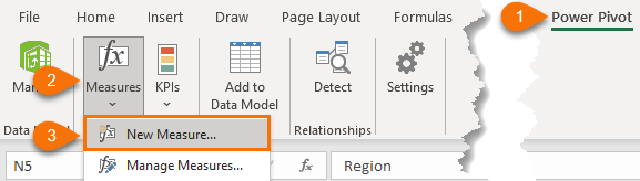 Power Pivot measure