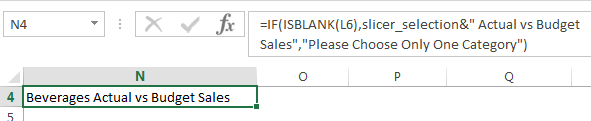 Use Excel Slicer selection in formulas dynamic label