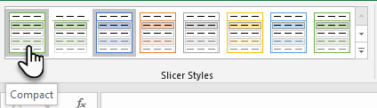 format slicer in excel