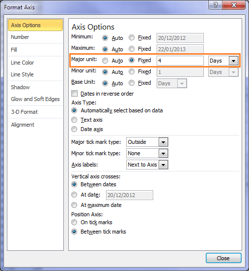 Excel Step Charts