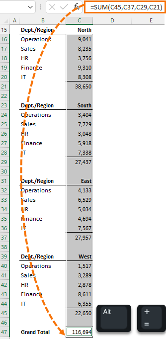 5 Excel Sum Function Tricks • My Online Training Hub 4182