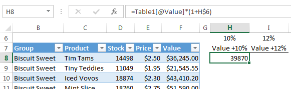 Absolute Reference rows in Excel Tables
