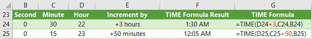 Excel TIME Function Example