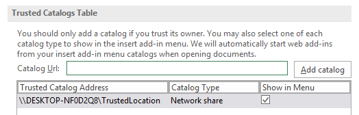 add trusted catalog