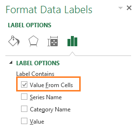 excel 2013 value from cells labels