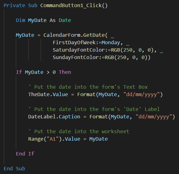 vba code to enter date into userform