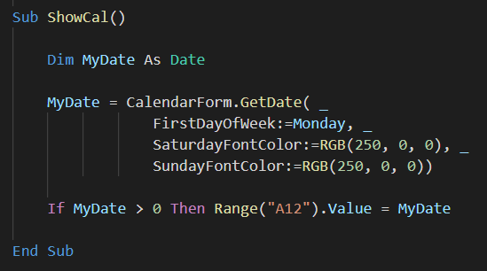 vba code to enter date into worksheet