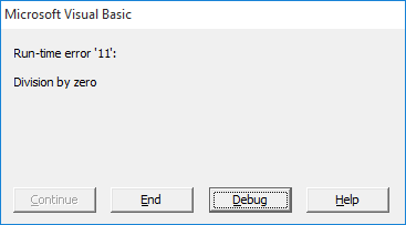 ms access runtime error 94