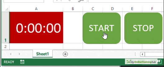 vba timer stopwatch code working with status bar display