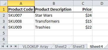 Excel VLOOKUP Multiple Sheets