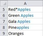 Excel tilde wildcard