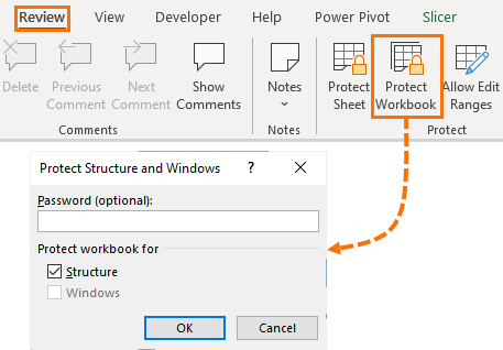 Excel workbook protection